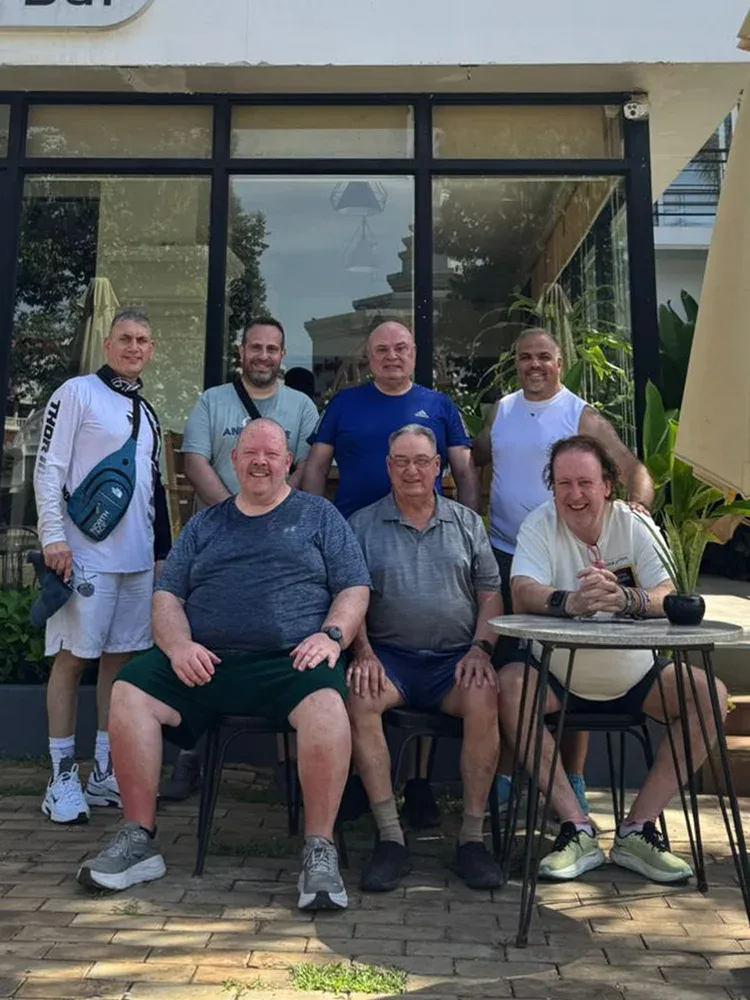 A group of men at the retreat